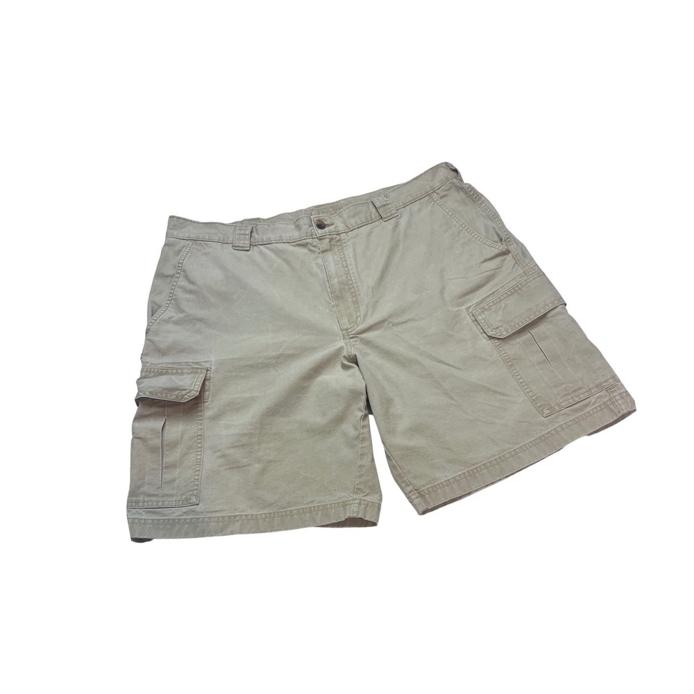 L.L.Bean Cargo Shorts Mens 38 Tan Natural Fit Cotton Outdoor Utility Hiking G31